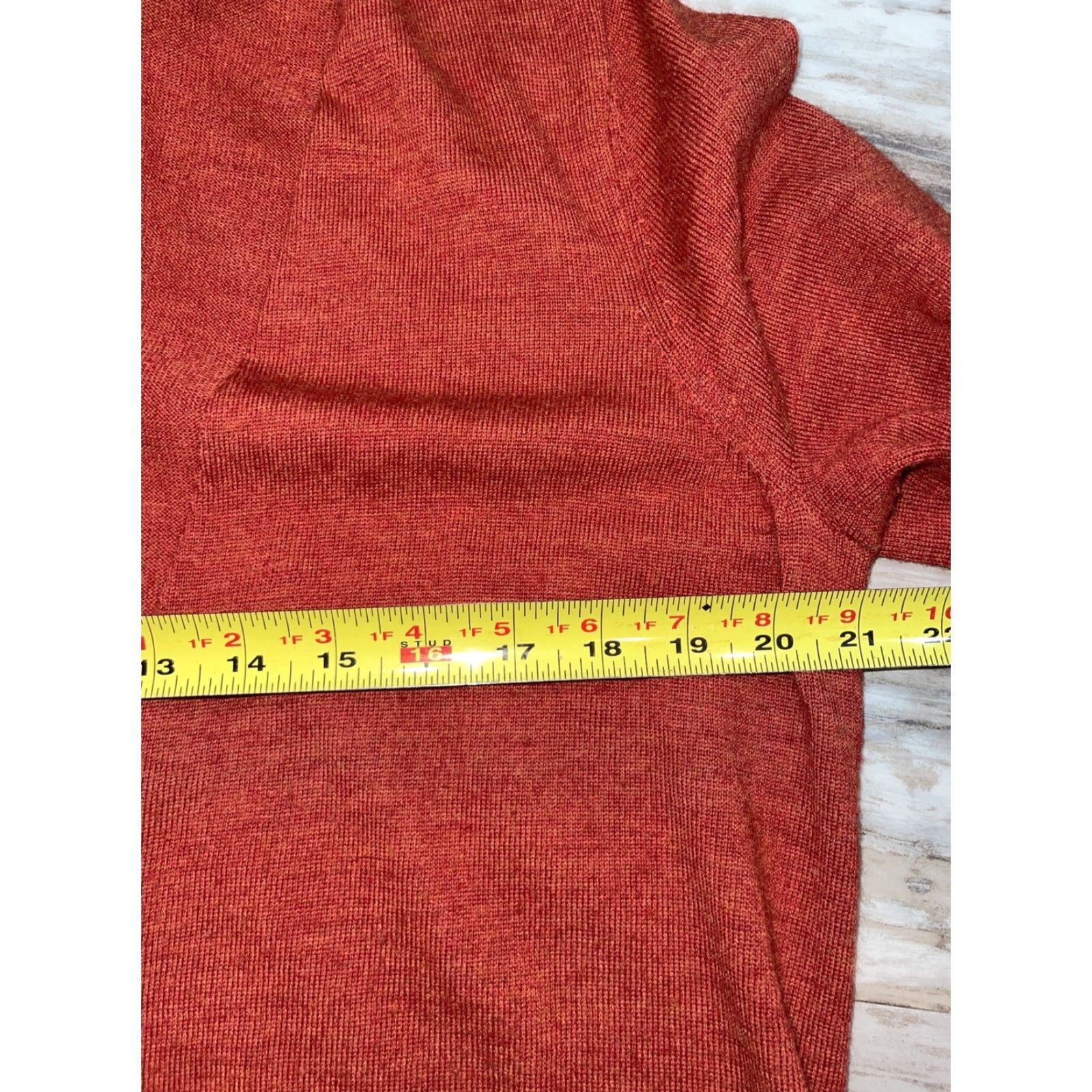 Cynthia Rowley VINTAGE Cynthia Rowley Women’s L Wool Boho Open front Fringe Cardigan Sweater Burnt Orange Womens Size L / US 10 / IT 46 - 6 Thumbnail