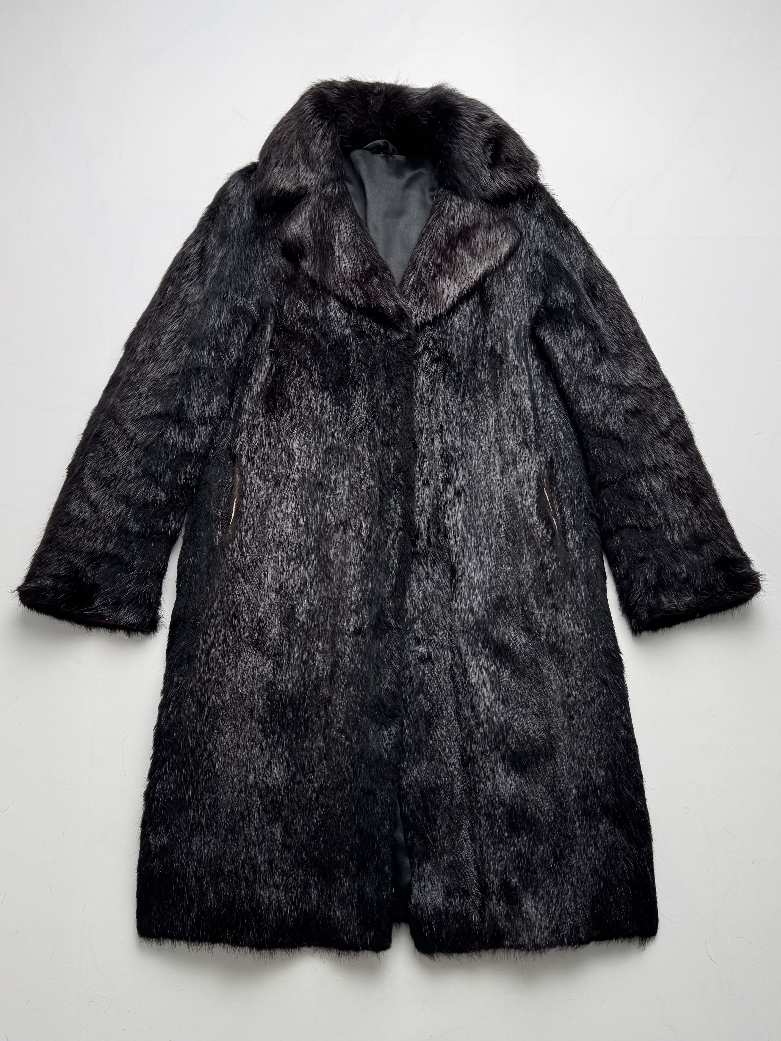 Vintage Vintage Long Real Fur Coat B8(V417)E2 Size L / US 10 / IT 46 - 1 Thumbnail