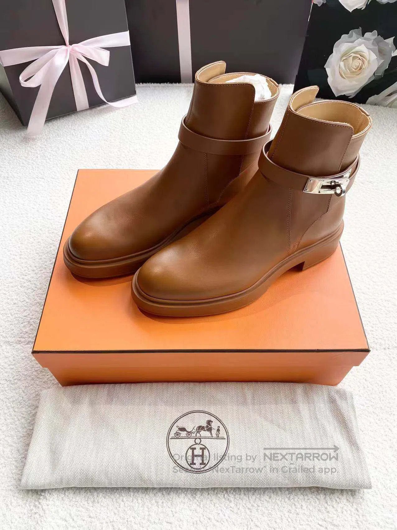 Hermes Hermes Kelly buttoned up her brown booties| Size US 6.5 / IT 36.5 - 2 Thumbnail