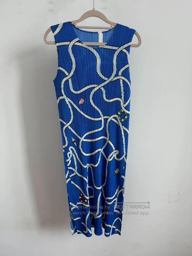 Issey Miyake Issey Miyake Blue Dress Size L / US 10 / IT 46 - 1 Thumbnail