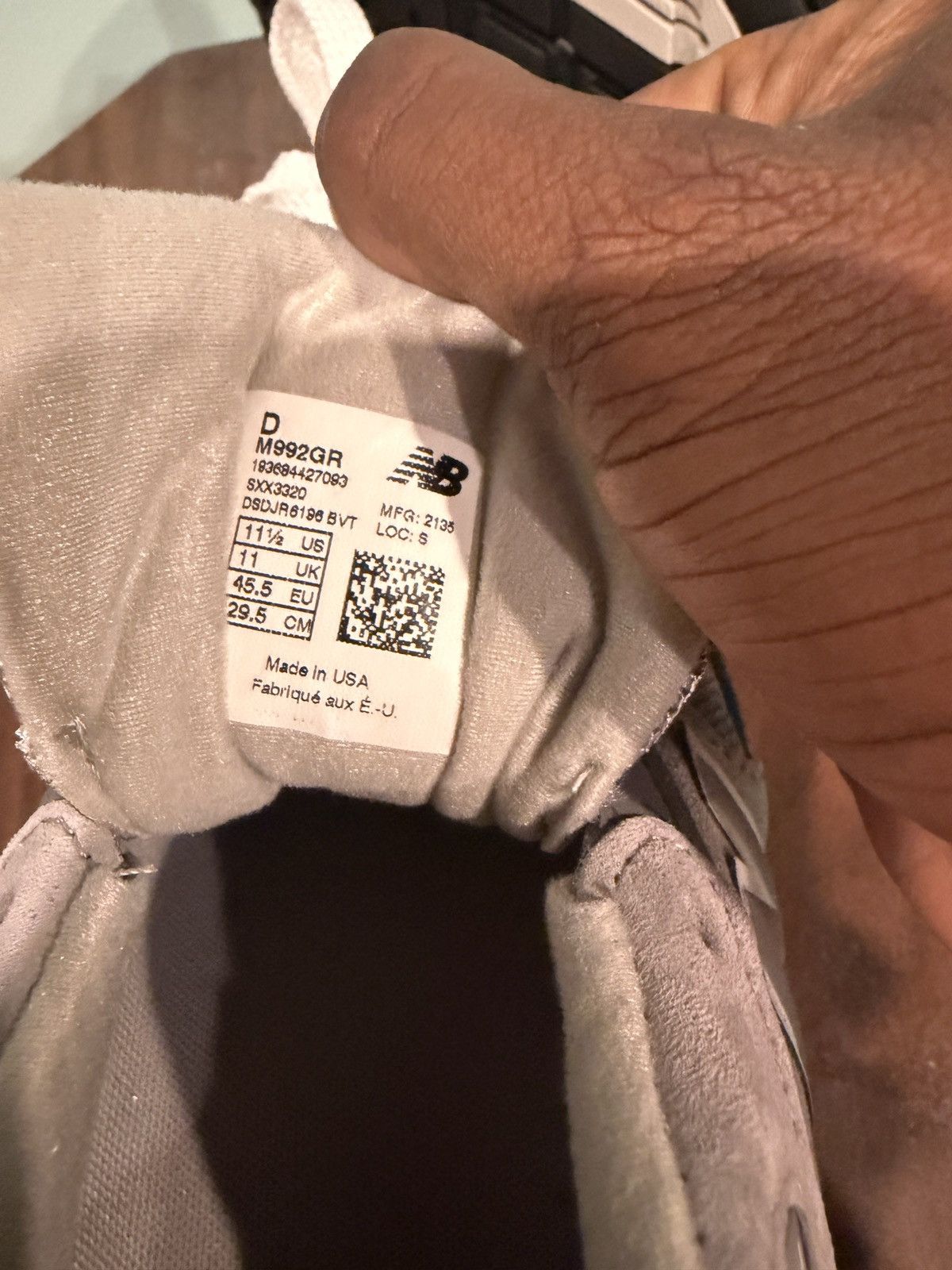 New Balance New balance 992 Size US 11.5 / EU 44-45 - 3 Thumbnail