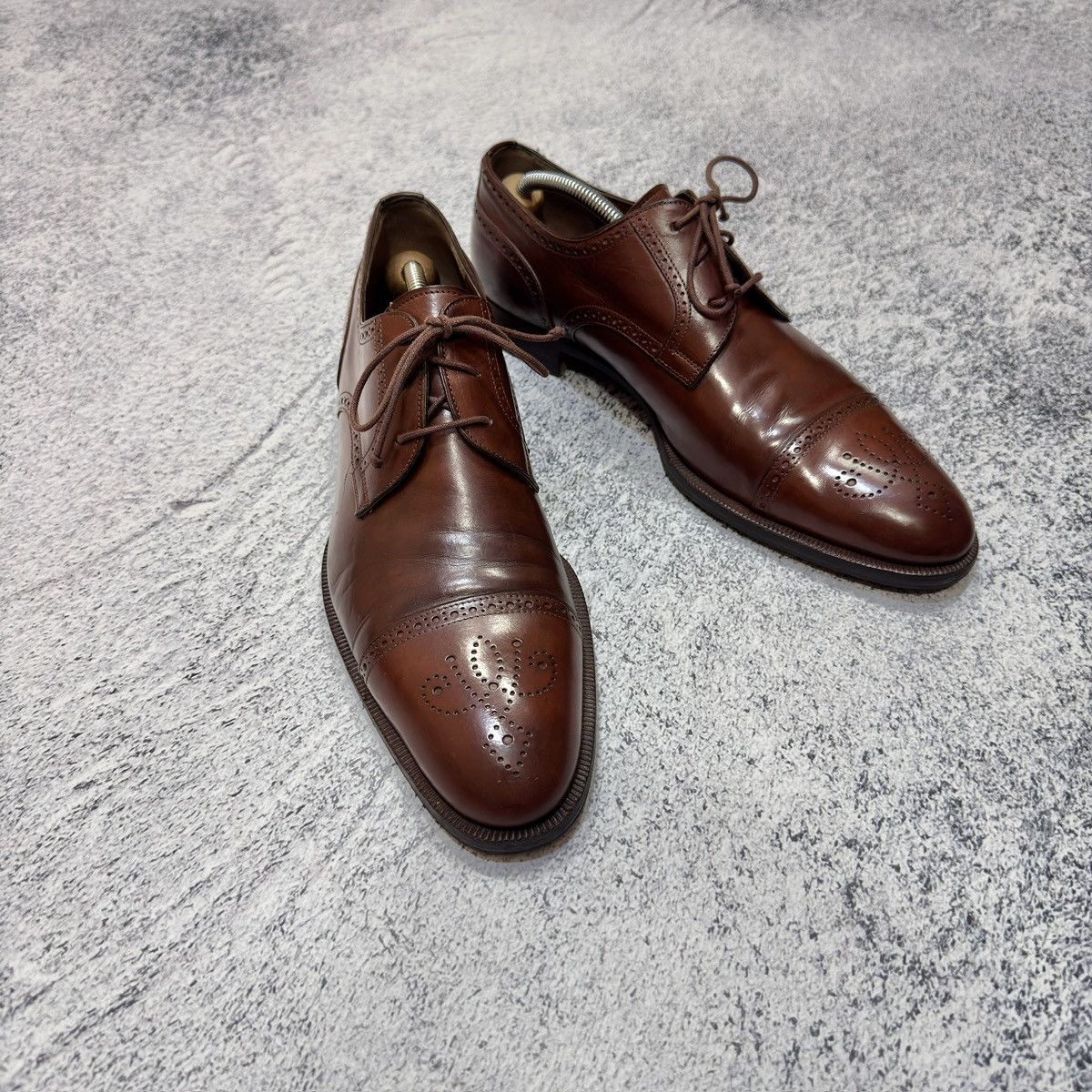 Fratelli Rossetti × Handmade Fratelli Rosetti Italy Derby Brogues US9.5 UK8.5 EU42.5 Size US 9.5 / EU 42-43 - 4 Thumbnail