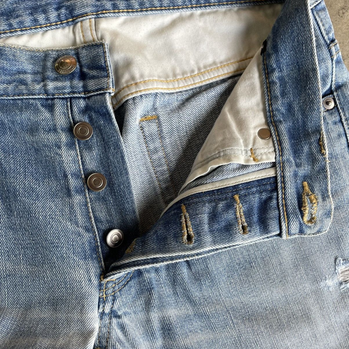 Attachment 🔥Sick🔥🇯🇵Attachment Ripped Distress Selvedge Slim Fit Jeans Size US 31 - 16 Thumbnail