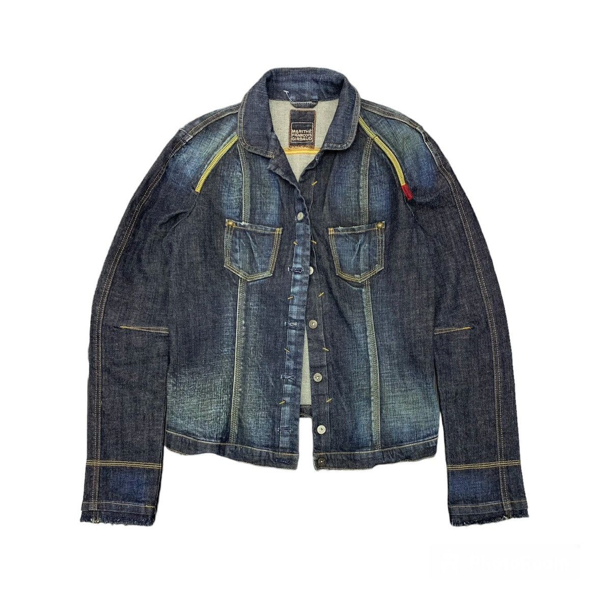 Marithe + Francois Girbaud M+FG Marithe Francois Girbaud Distressed Denim Jacket Size US M / EU 48-50 / 2 - 1 Thumbnail