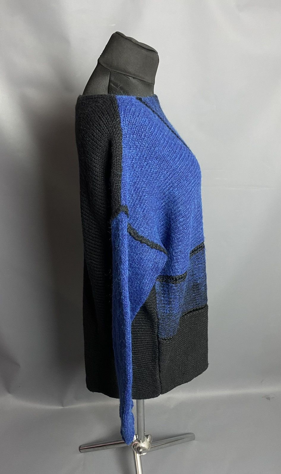 Sarah Pacini Sarah Pacini Alpaca Merino Sweater Colorblock Oversized Knit Size ONE SIZE - 3 Thumbnail