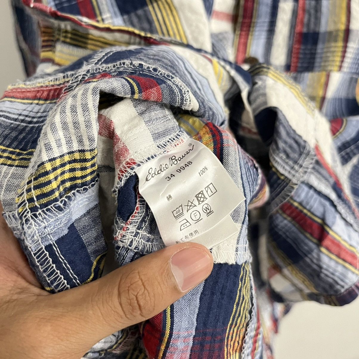 Japanese Brand Eddie Bauer Patchwork Button Up Shirt Size US S / EU 44-46 / 1 - 5 Thumbnail