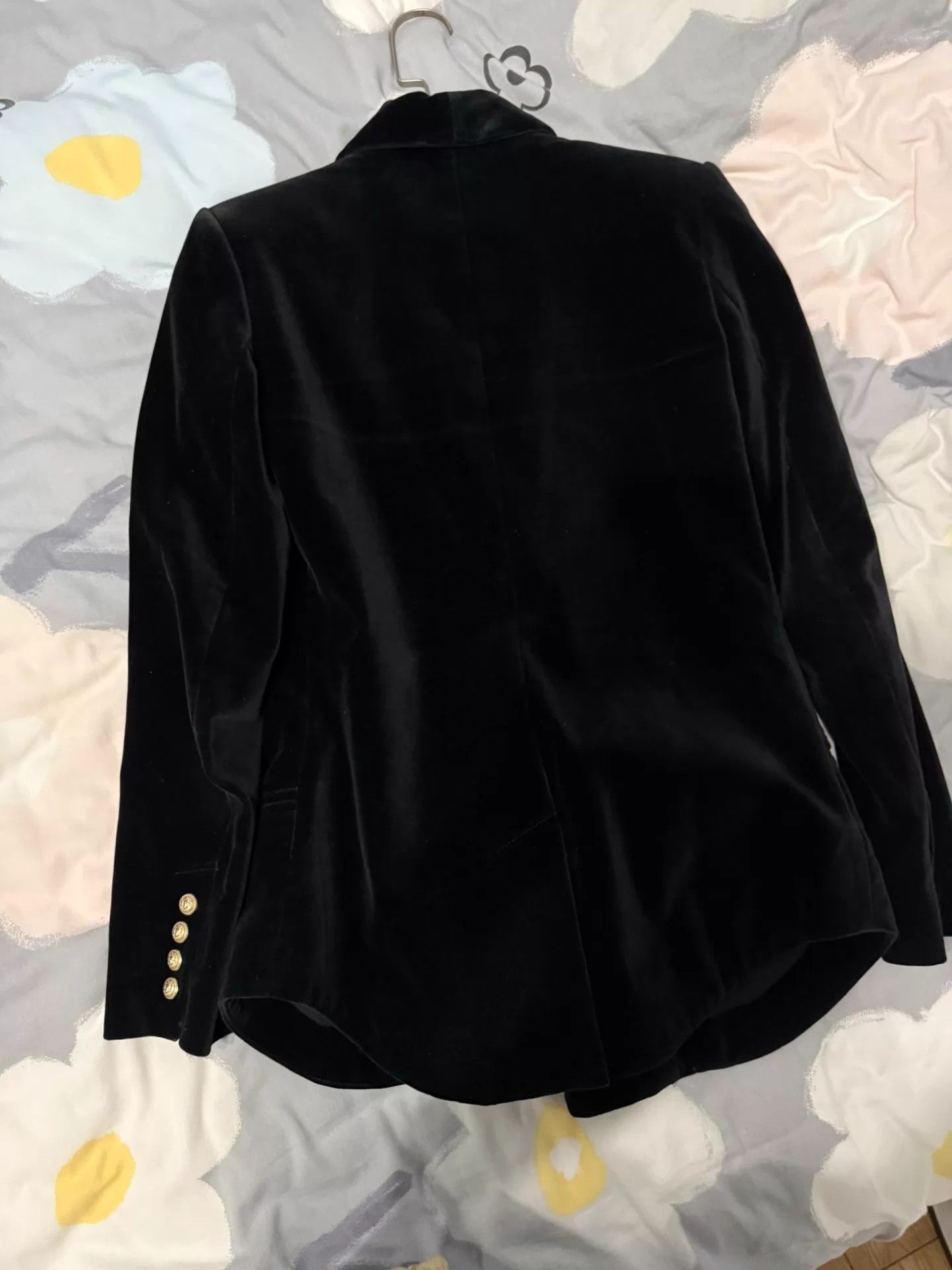 Balmain BALMAIN Black Velvet Blazer 95 New Size XS / US 0-2 / IT 36-38 - 5 Thumbnail