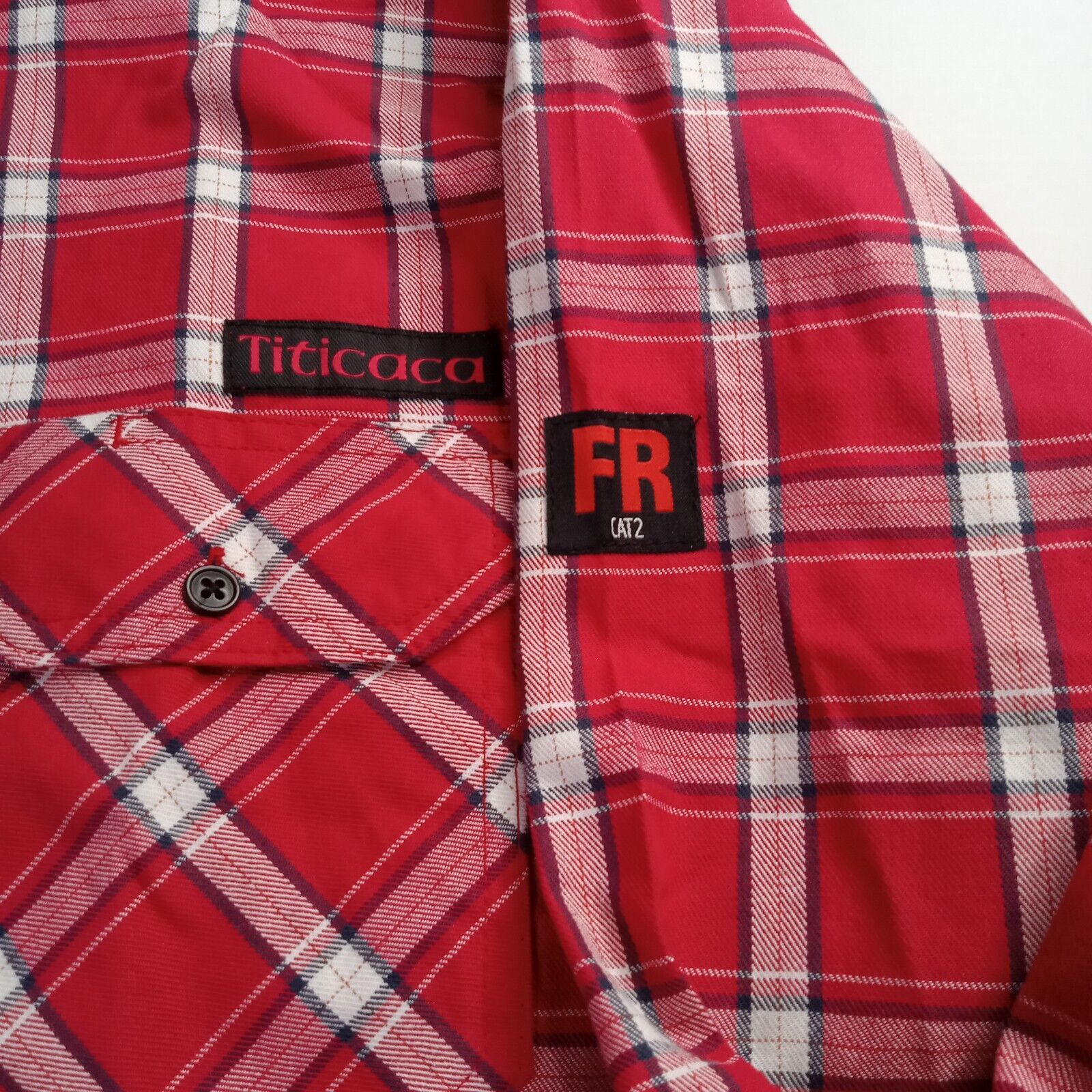 & Other Stories Titicaca FR Work Shirt Flame Resistant Men's 4XL Red Plaid Size US XXL / EU 58 / 5 - 5 Thumbnail