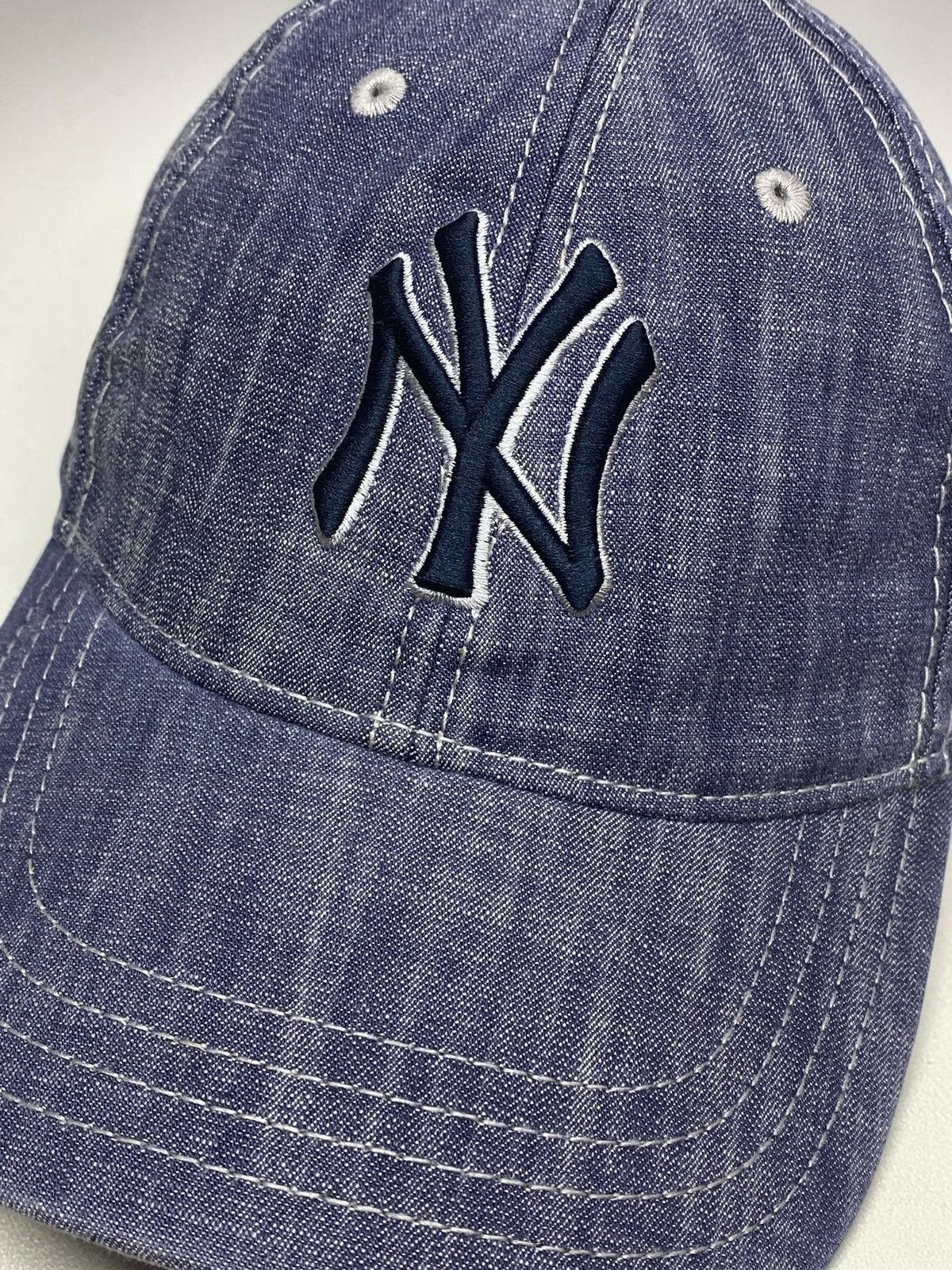 New York Yankees Vintage 90s New York Yankees Denim Cap SnapBack y2k Size ONE SIZE - 3 Thumbnail