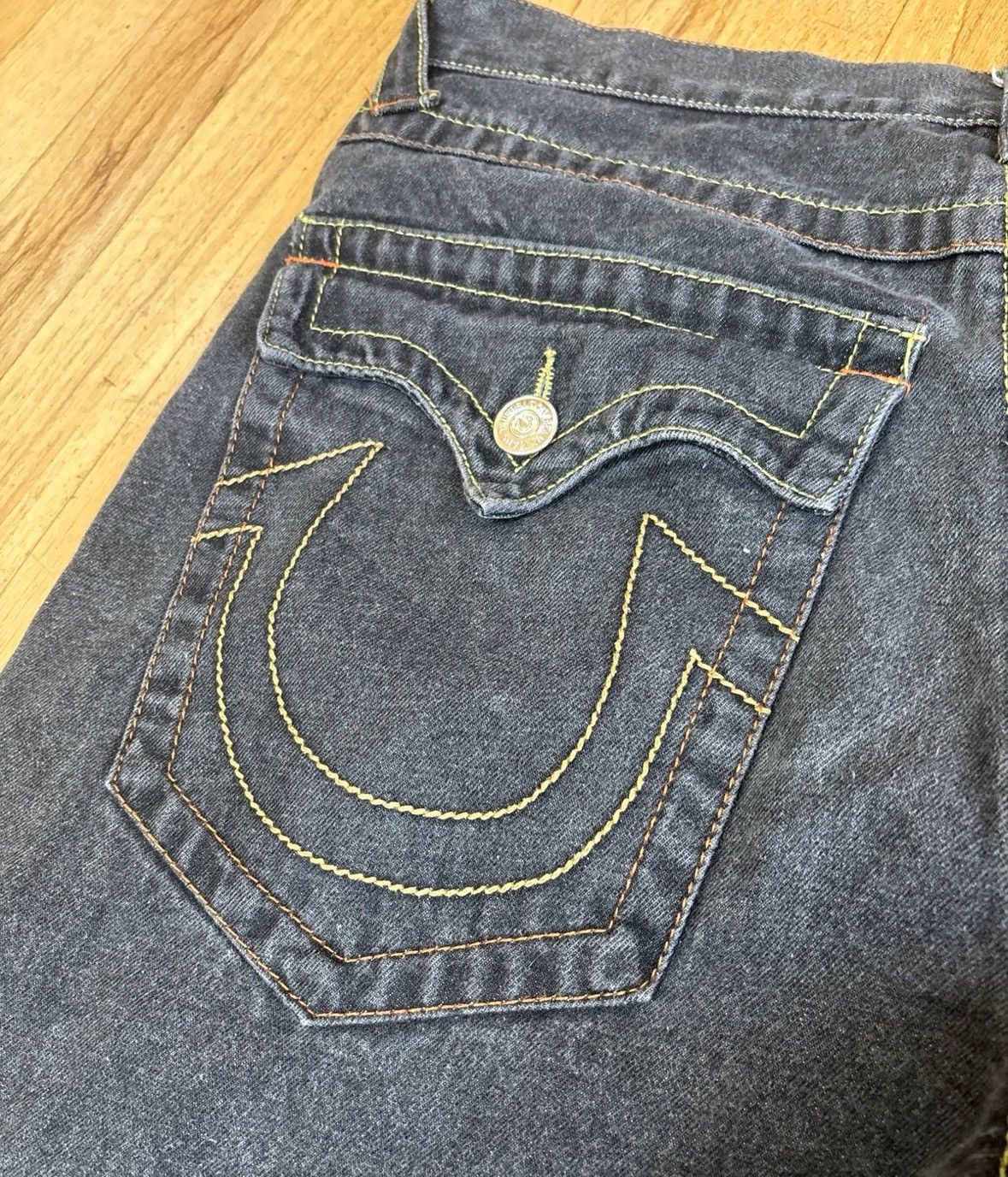 Japanese Brand × True Religion × Vintage Very Rare True Religion buddah Hindu Jorts Size US 38 / EU 54 - 3 Thumbnail