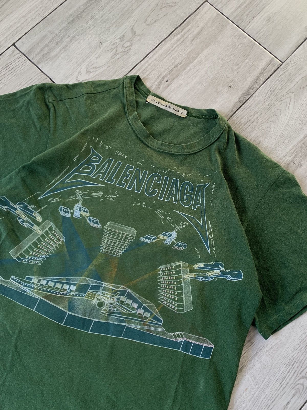 balenciaga vintage t-shirt concert green VERY RARE