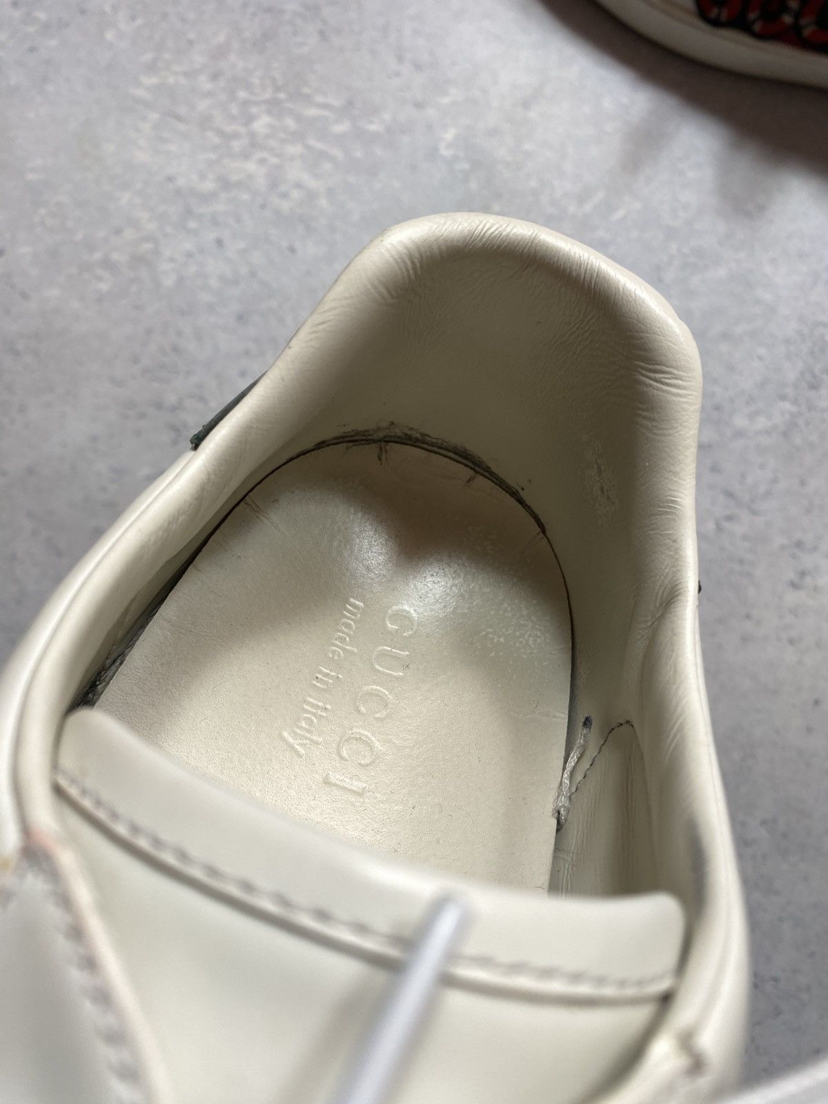 Gucci Gucci Ace Snake White Leather Shoes Trainers UK11 US11.5 Size US 11.5 / EU 44-45 - 12 Thumbnail