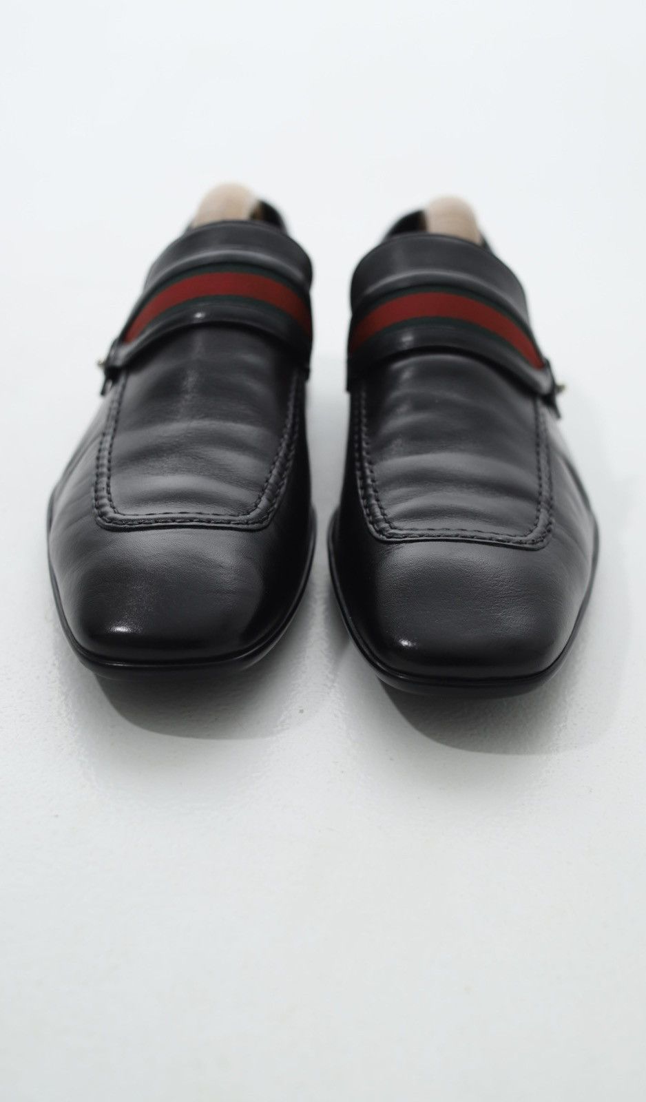 Gucci GUCCI Loafers Leather Slip Ons Shoes Web Stripe Black Men’s Size US 9 / EU 42 - 6 Thumbnail