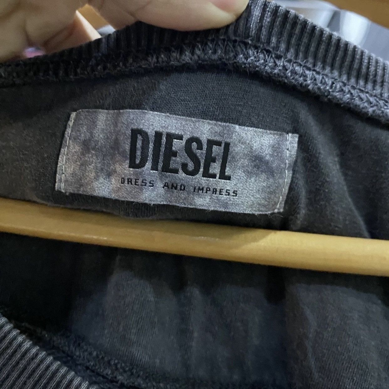 Diesel Diesel "Dress and Impress" Distressed Bijou Sweatshirt Dress Size L / US 10 / IT 46 - 22 Thumbnail