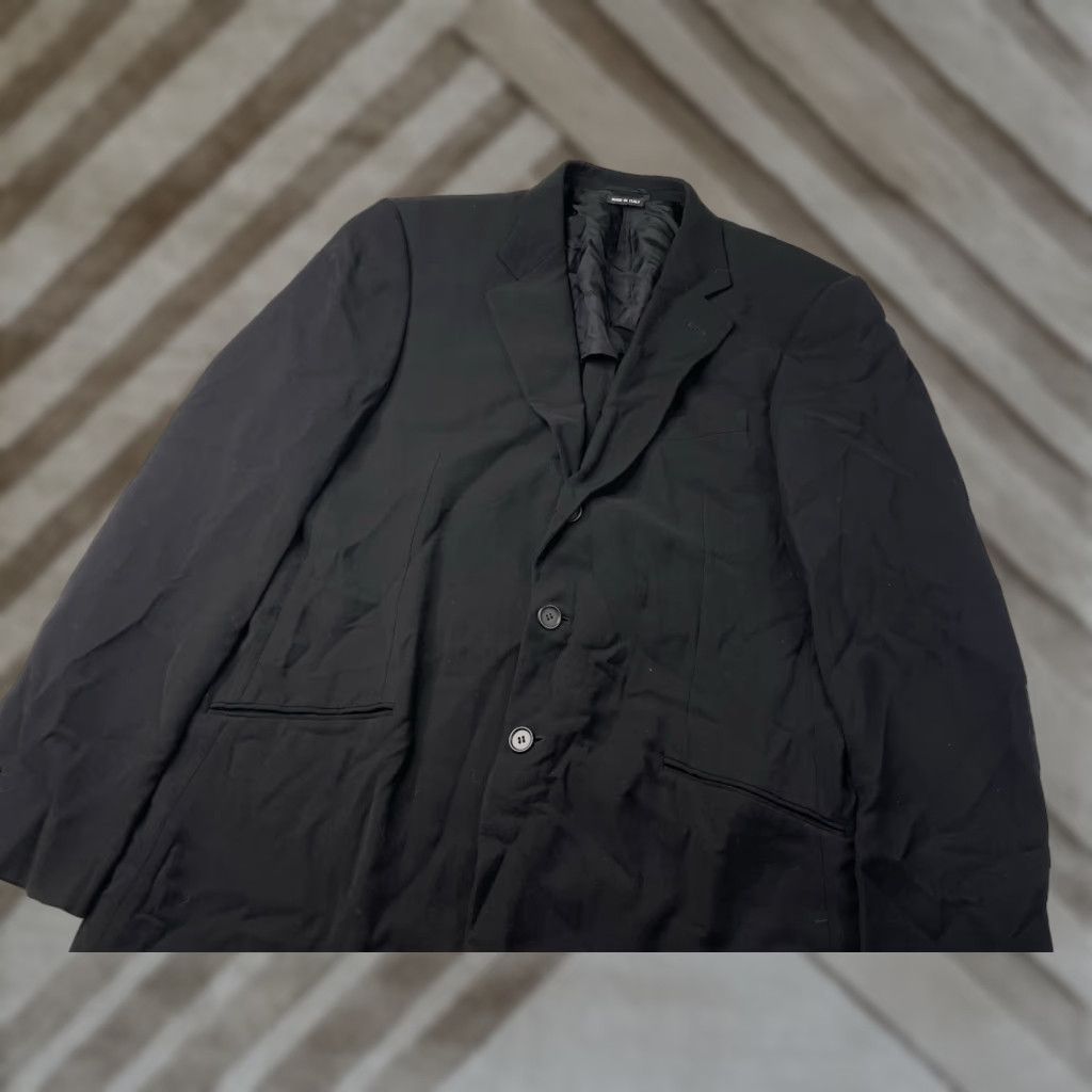 Giorgio Armani Giorgio Armani Black Mens 46 US Lightweight Wool Blend Blazer Jacket Italy Size 46R - 1 Thumbnail