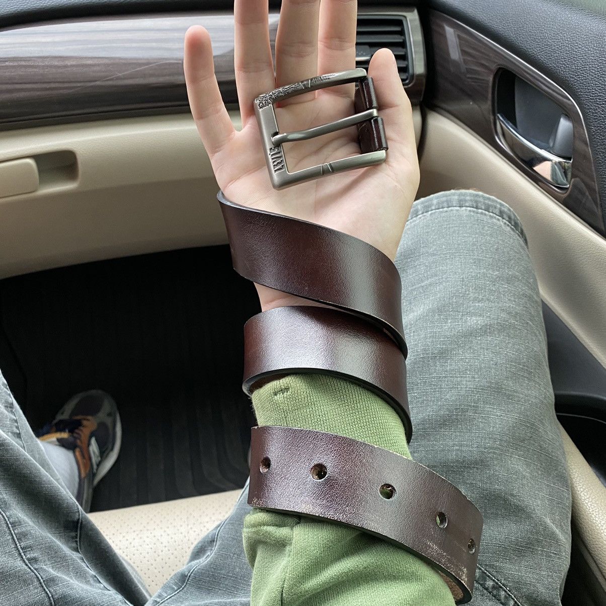 Levi's Levis Leather Brown Belt Size ONE SIZE - 3 Thumbnail