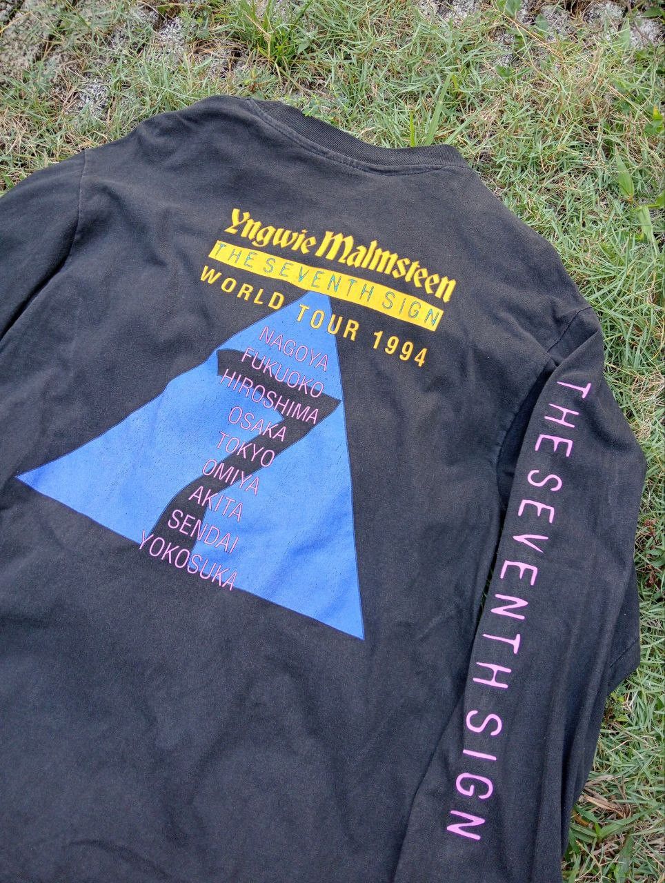 Band Tees Vintage 90s Yngwie Malmsteen The Seventh Sign Tees Size US L / EU 52-54 / 3 - 9 Thumbnail
