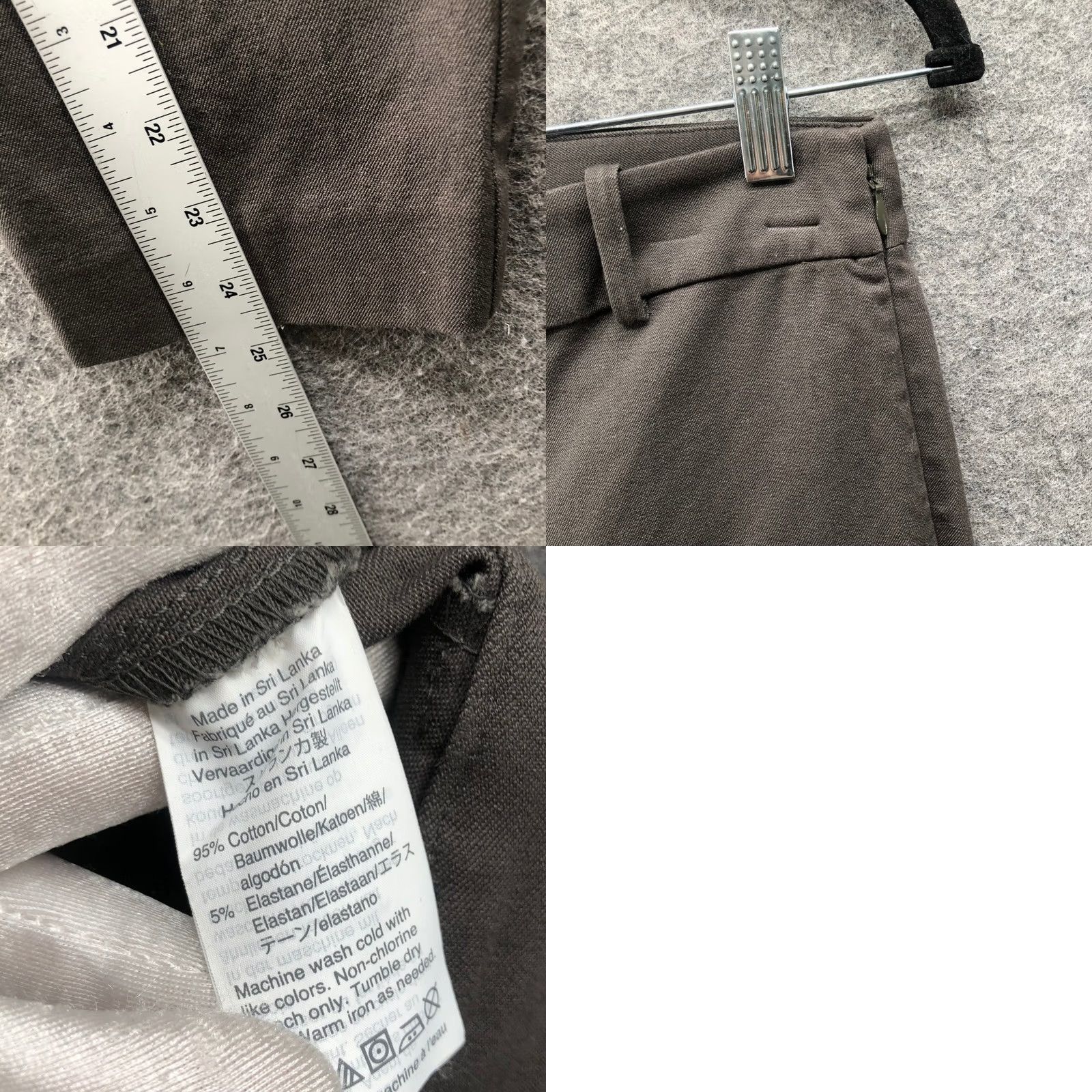 J.Crew J.CREW Winnie Pant Womens 8 Brown Skinny Rise Mid Stretch Cotton Blend Twill Side Zip Pockets Slim Leg Dress Pants - Vintage: No Size 30" / US 8 / IT 44 - 8 Thumbnail