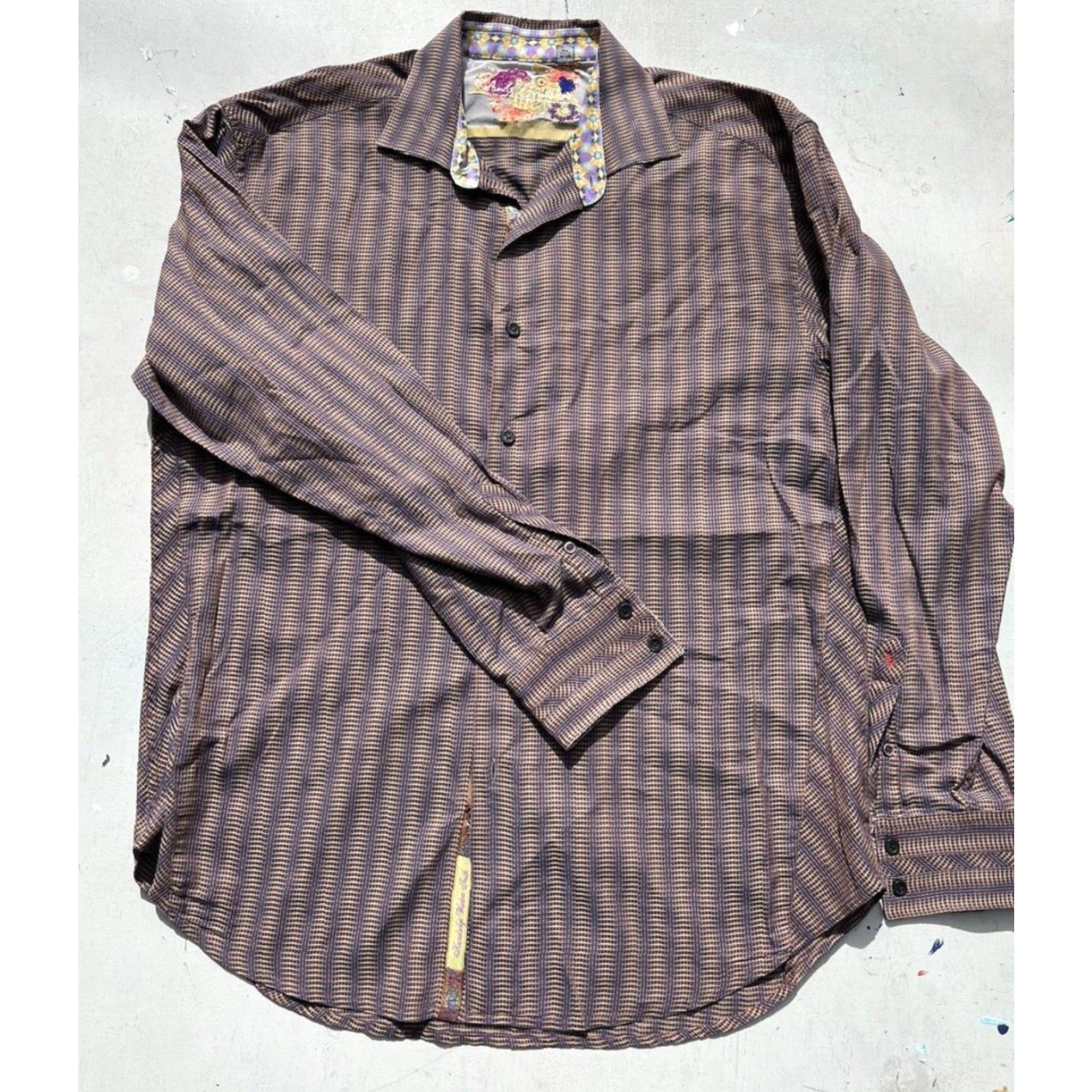 Robert Graham Robert Graham Shirt Multicolor Solid Button-Up XL Men’s Preppy City Bohemian Classic Size US XL / EU 56 / 4 - 5 Thumbnail