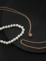 Japanese Brand Punk Style Aesthetic Pearl 3pc Set Size ONE SIZE - 2 Thumbnail