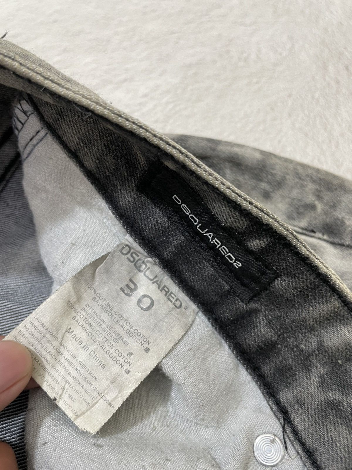 Japanese Brand 2000s Dsquared Acid Wash Grey Tornado Ifsix LGB Maison Japan Size US 31 - 7 Thumbnail