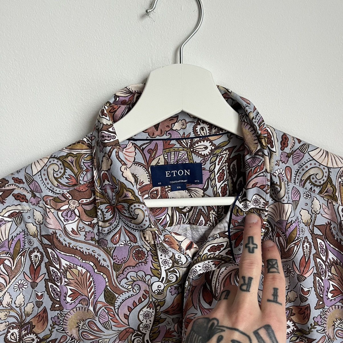 Eton ETON Monogram Men’s Shirt XXL Size US XXL / EU 58 / 5 - 3 Thumbnail