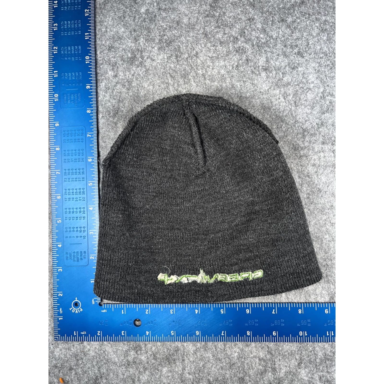 Vintage Green RX+ Hat Beanie Mens One Size Gray Knit Logo Stretch Casual Winter Size ONE SIZE - 5 Thumbnail