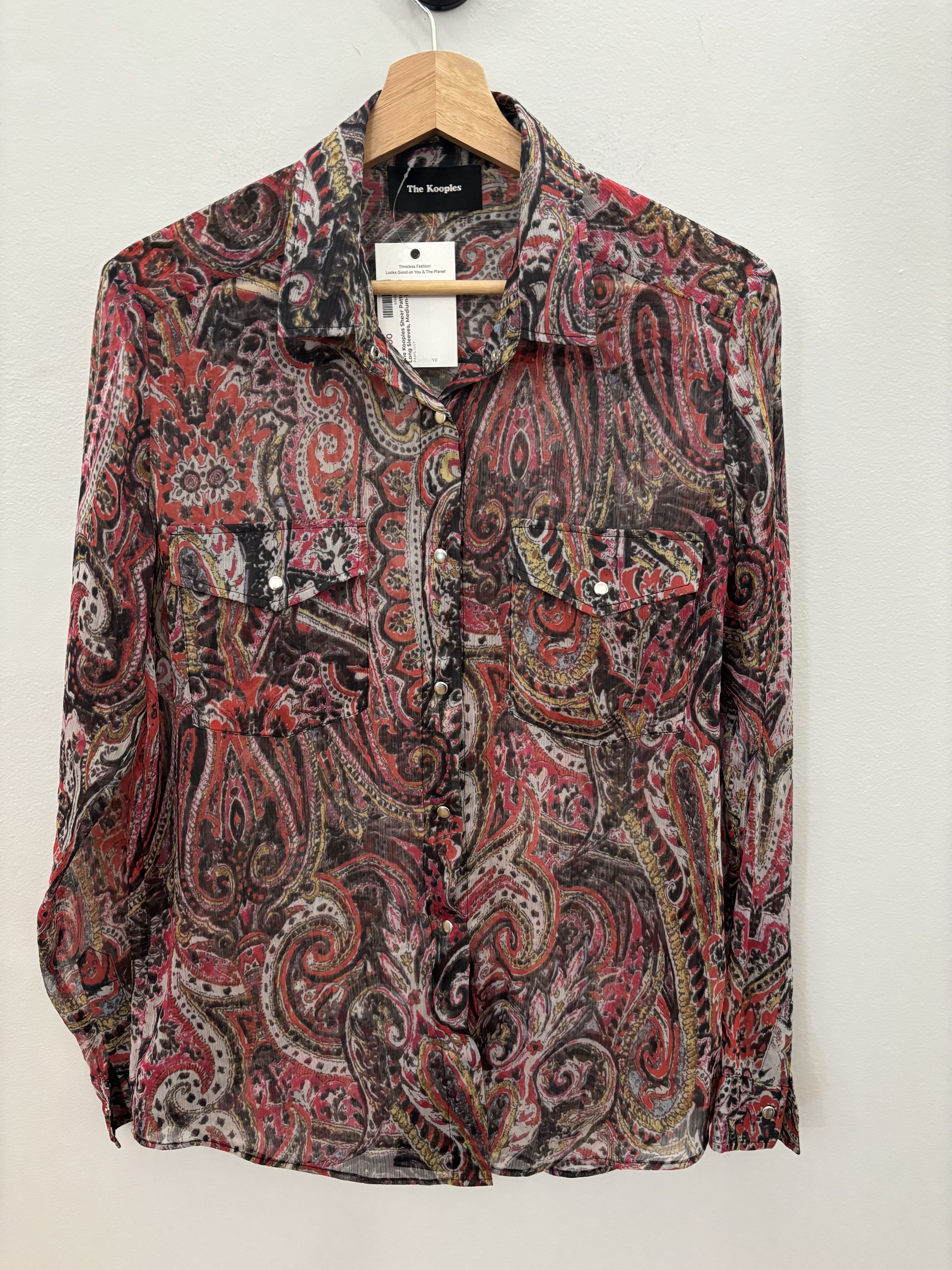 The Kooples The Kooples Sheer Patterned Long Sleeves Size M / US 6-8 / IT 42-44 - 3 Thumbnail