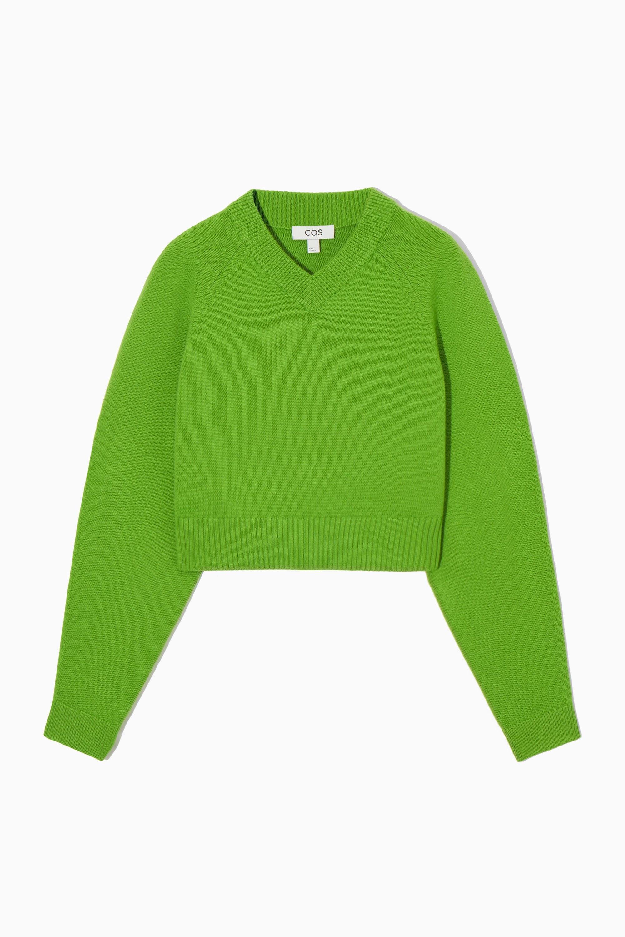Cos Cos Cos cropped v neck wool jumper Sweater Size S / US 4 / IT 40 - 1 Thumbnail