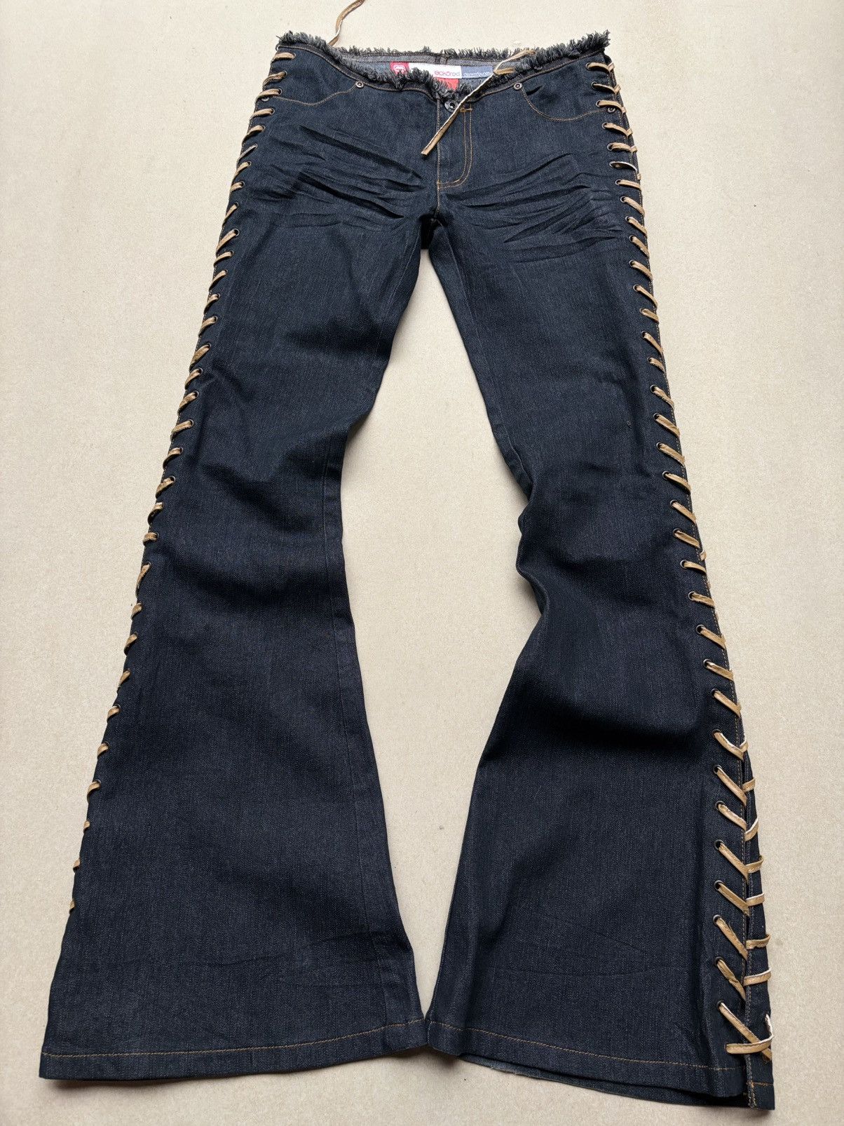 Japanese Brand Ecko lace up flare jeans Size US 26 / EU 42 - 1 Thumbnail