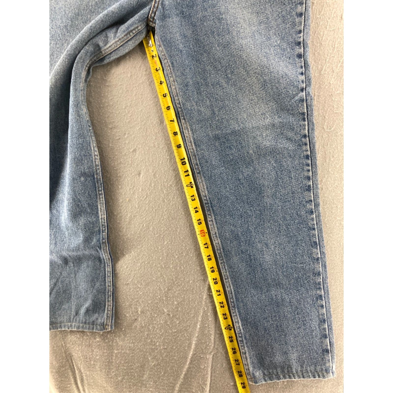 Levi's VINTAGE Levi's 550 Jeans Womens 14x34 Relaxed Tapered High Rise Mom Blue Denim Jeans 14 Womens Size 36" / US 14 / IT 50 - 5 Thumbnail