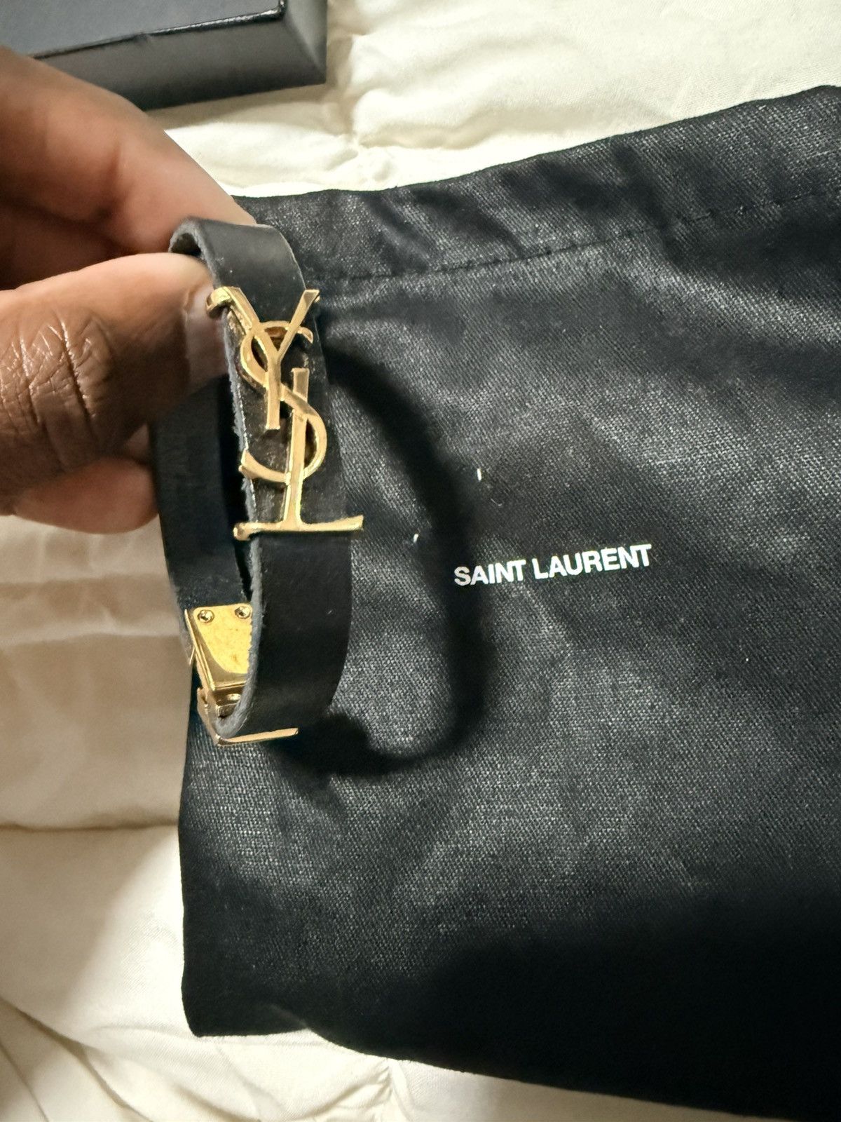 Yves Saint Laurent YSL leather band Size 26 - 3 Thumbnail