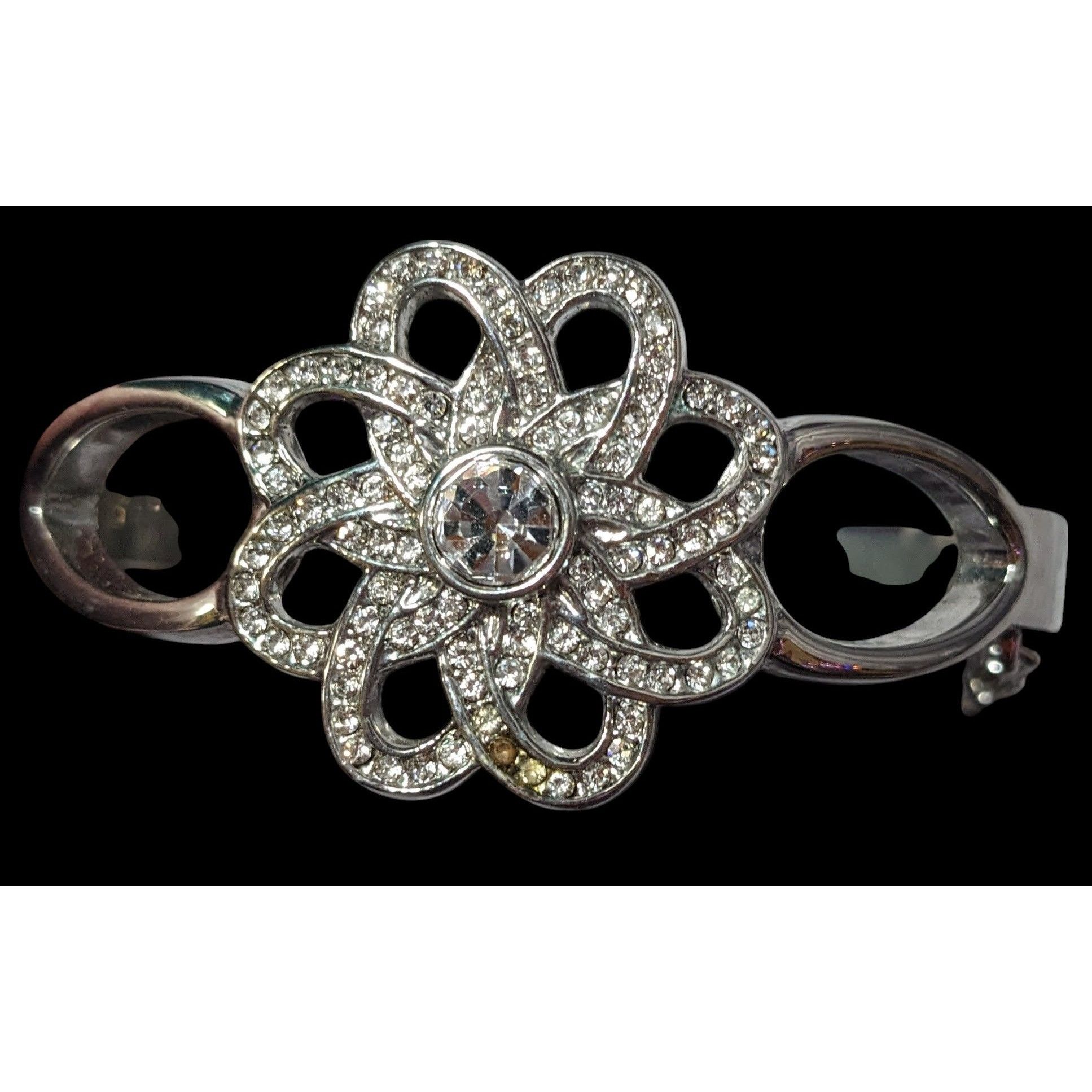 Other Elegant Glam Lia Sophia Garden Soiree Hinged Silver Tone Rhi Size ONE SIZE - 4 Thumbnail