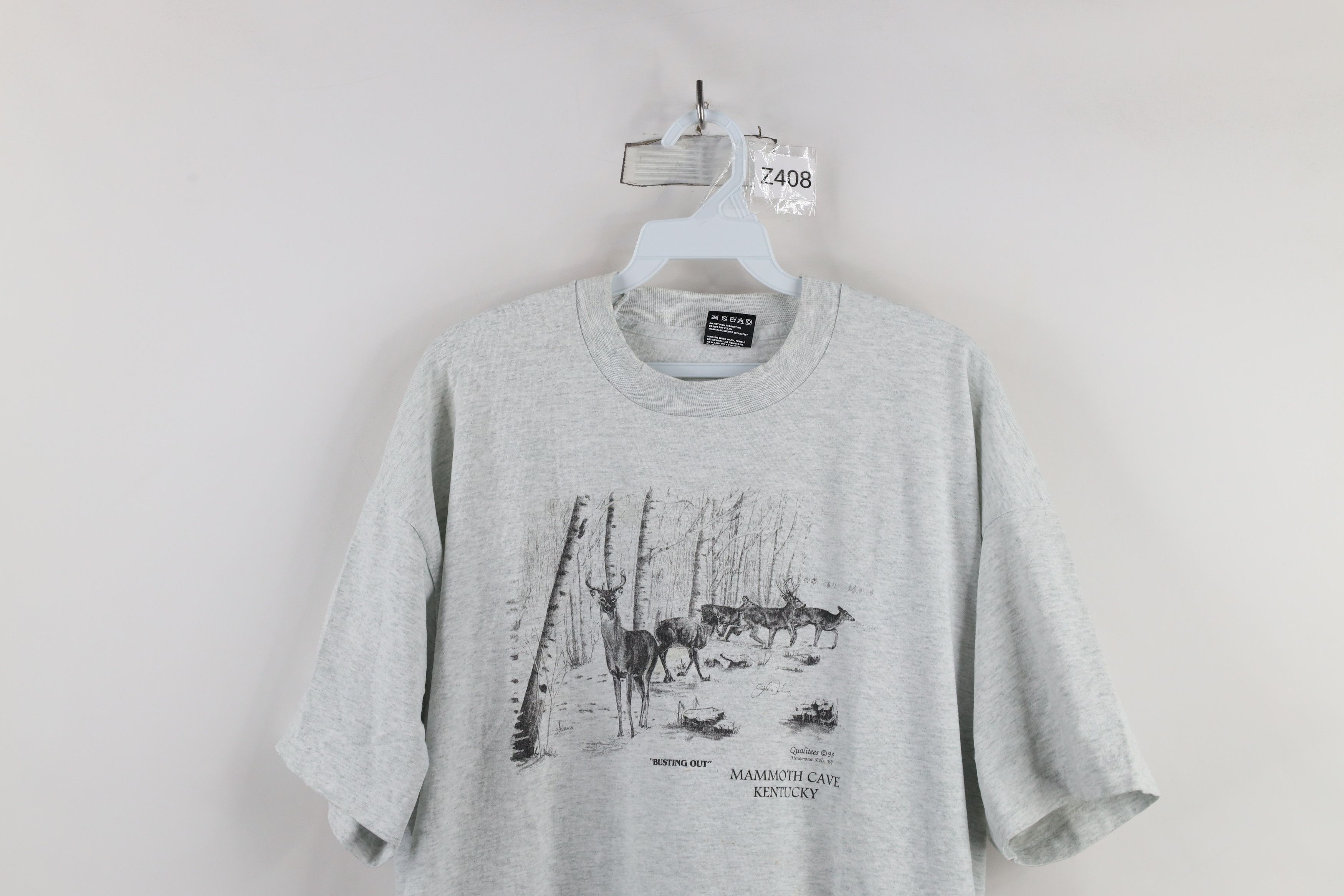 Vintage Vintage 90s Streetwear Mammoth Kentucky T-Shirt Gray USA Size US XXL / EU 58 / 5 - 2 Thumbnail
