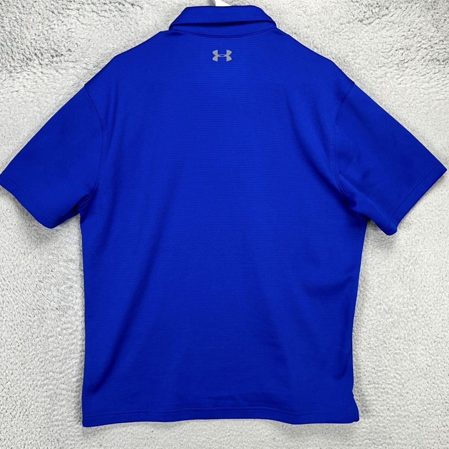 Under Armour Under Armour Heat Gear Golf Polo Shirt Mens Large Blue Pinstripes Loose Rugby Size US L / EU 52-54 / 3 - 3 Thumbnail
