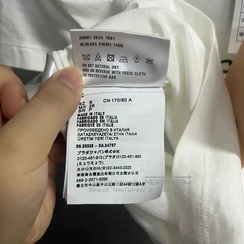 Miu Miu Miu Miu White Cotton Women's T-Shirt . Size XS / US 0-2 / IT 36-38 - 4 Thumbnail