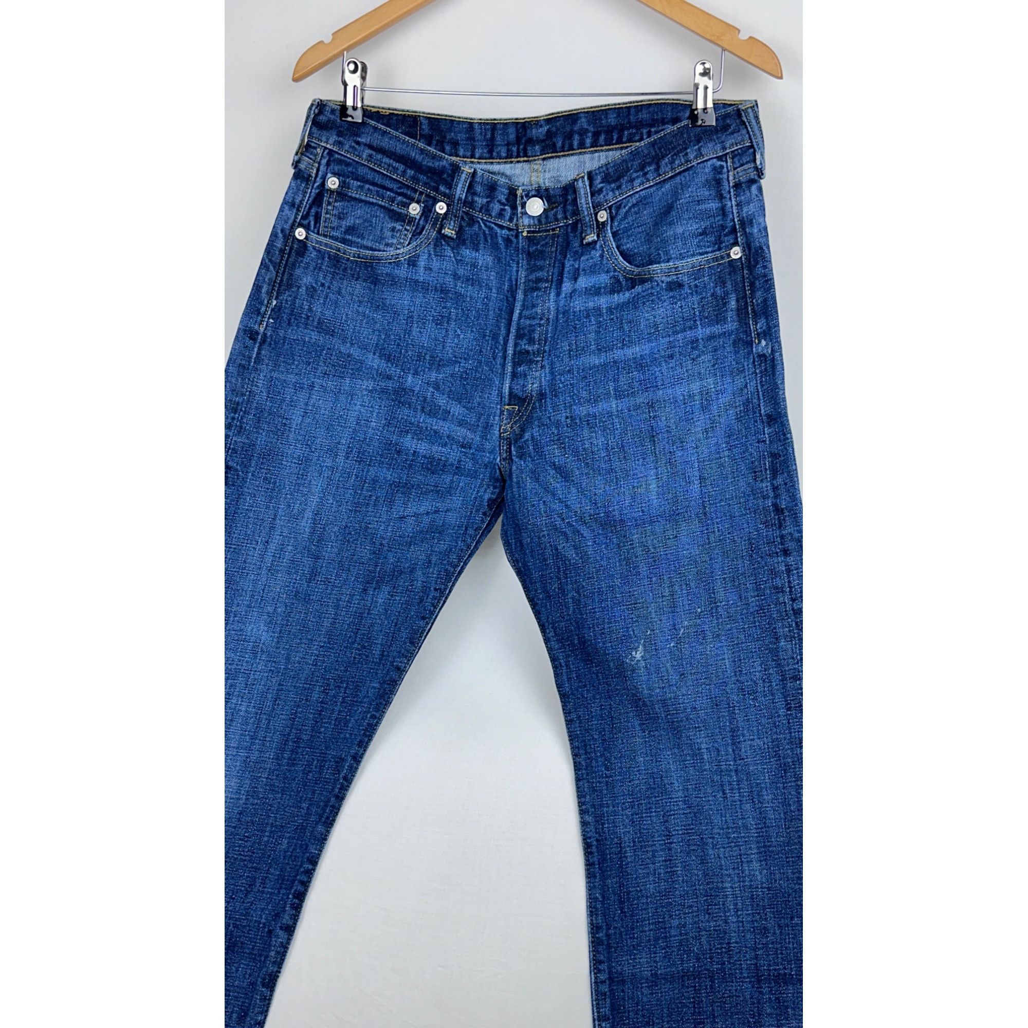 Levi's Levis 501 Jeans Mens W34 L32 Original Blue Denim Straight Fi Size US 34 / EU 50 - 13 Thumbnail