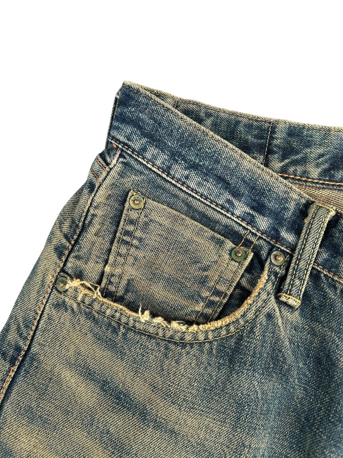 Kapital Thrashed Vintage Edwin 505X Selvedge Rusty Denim Jeans Size US 31 - 6 Thumbnail