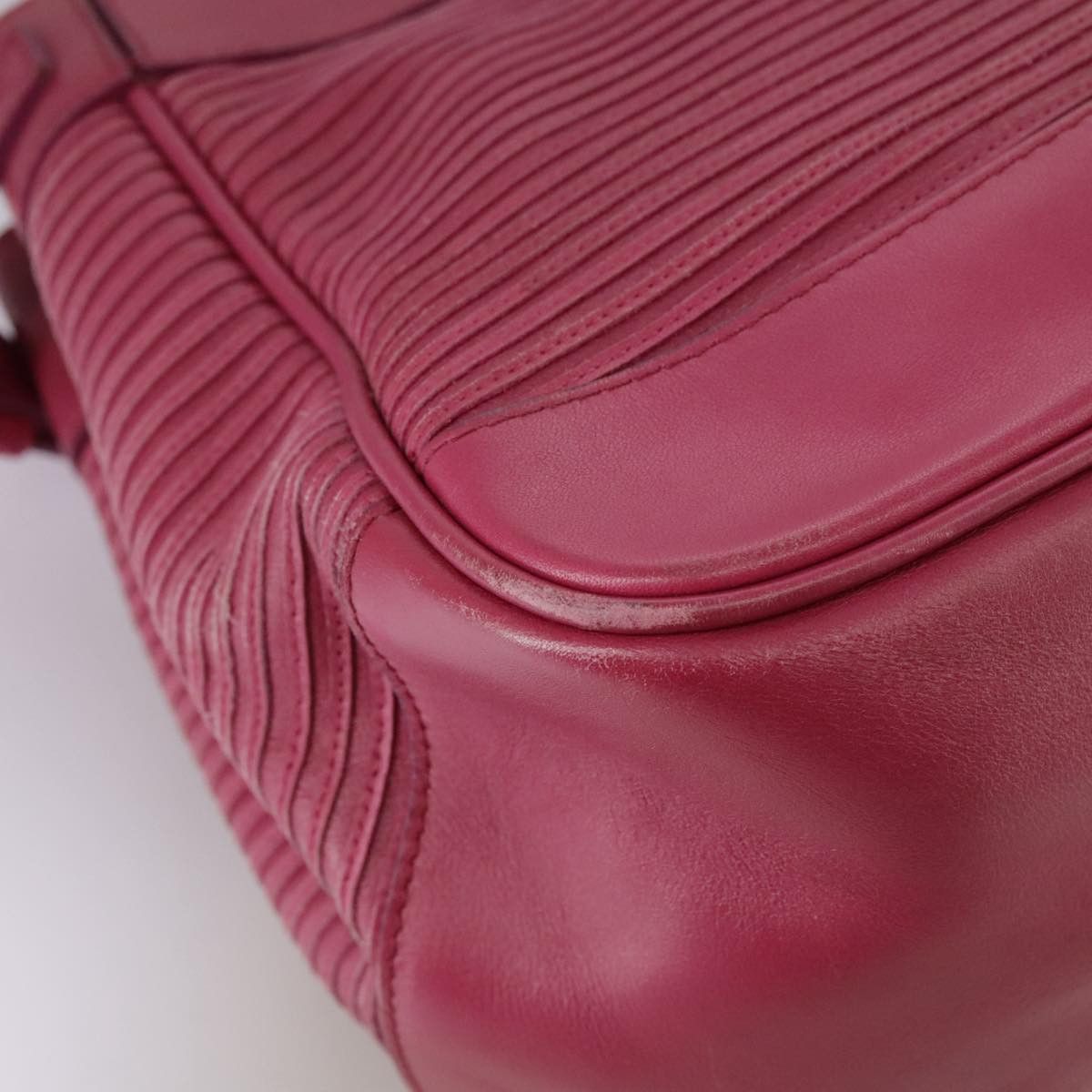 Burberry Blue Label Hand Bag Leather Pink Gold