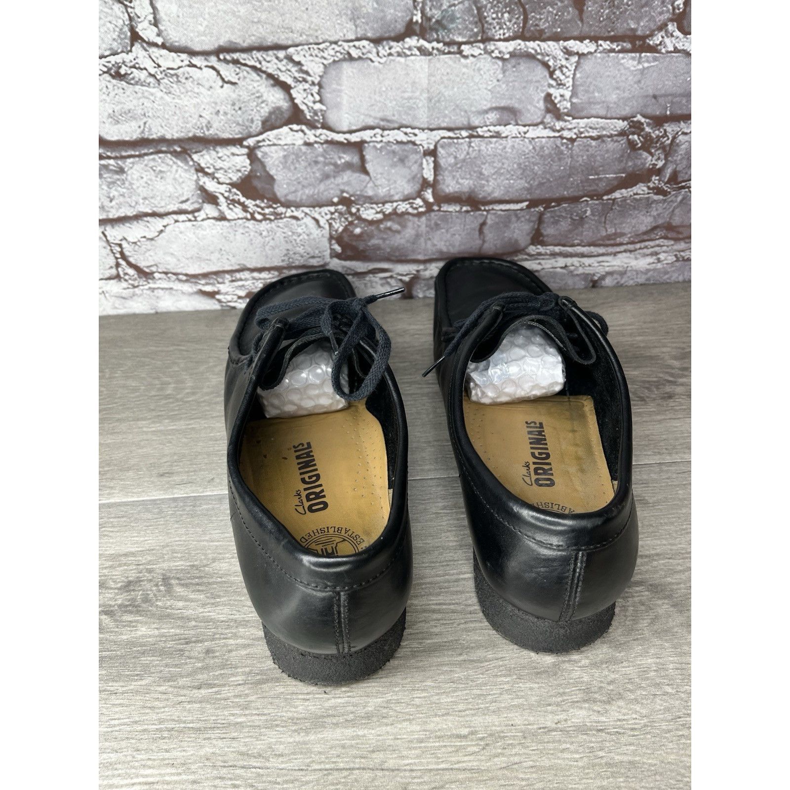 Clarks Clarks Wallabees Black Leather Moccasins Chukka Boots Shoes Size US 11 / EU 44 - 6 Thumbnail