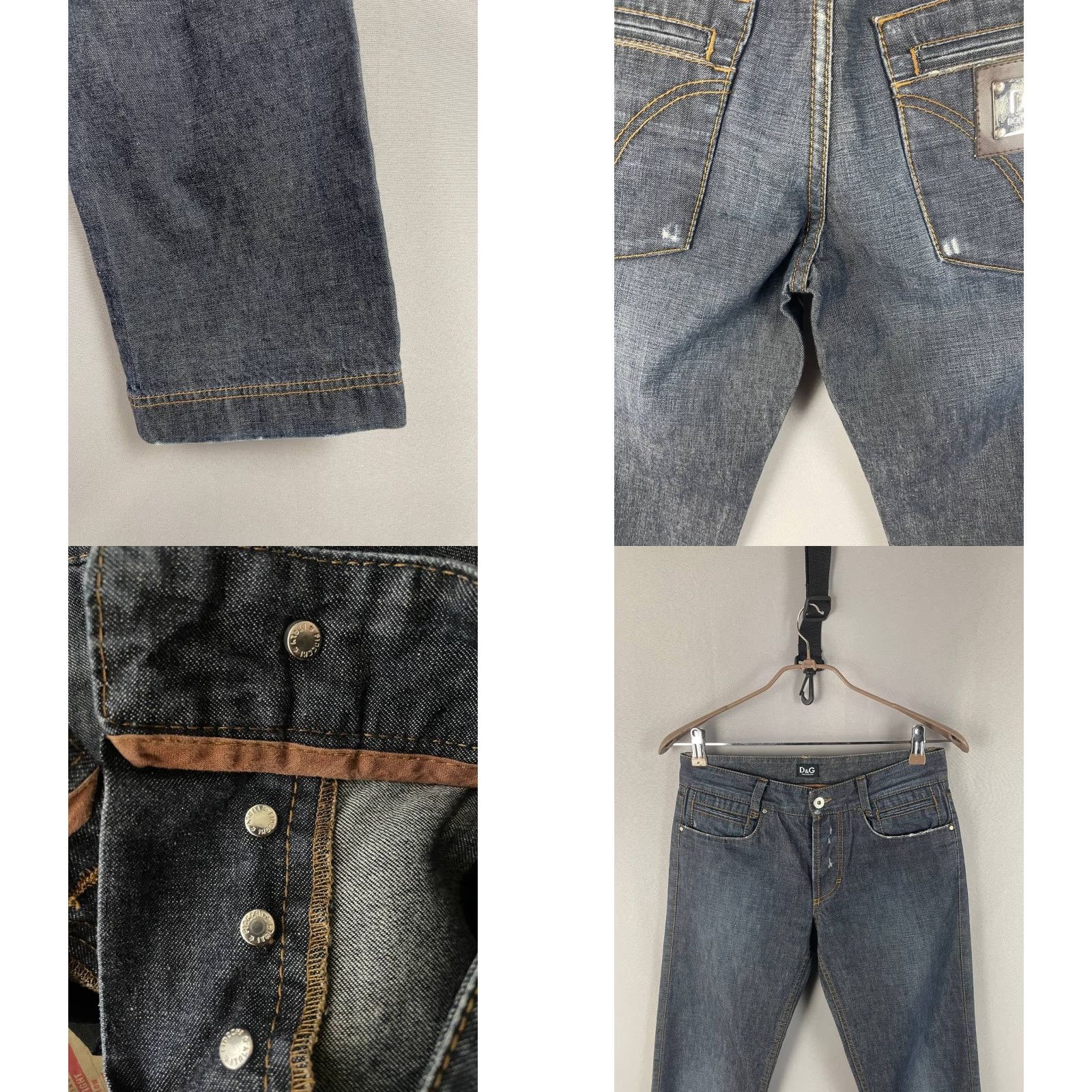 Dolce & Gabbana Dolce&Gabbana Mens Denim Jeans Size M Blue Denim Cotton Straight Leg Jeans Regular Rise 5-Pocket Size US 31 - 10 Thumbnail