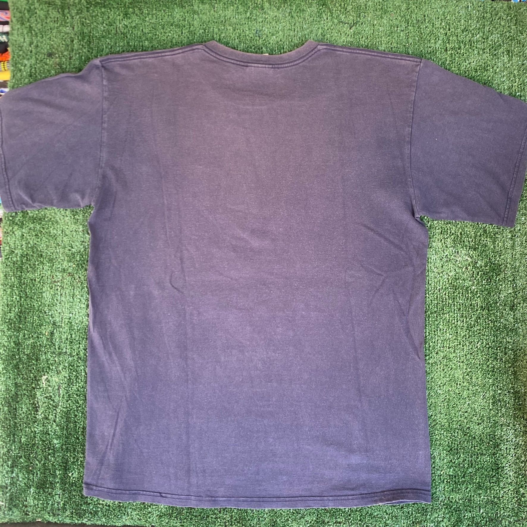 Nike Vintage Y2K Nike Logo Shirt Sun Faded Navy Offset Swoosh Tee Size US L / EU 52-54 / 3 - 5 Thumbnail