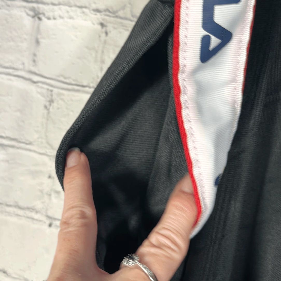 Fila VINTAGE Fila Track Pants Men’s 4XL Black Tapered Logo on Sides Polyester Track Pants Mens 4XL Black 90s Activewear Size US 39 - 6 Thumbnail