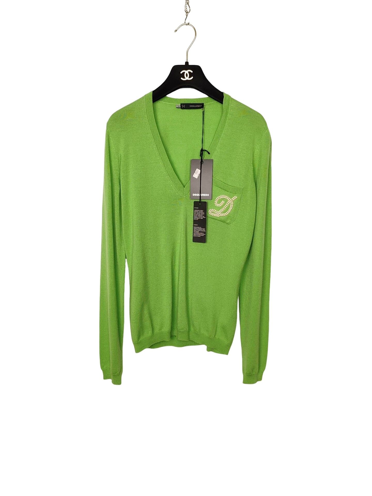 Dsquared2 Dsquared2 Pearl Logo Wool Sweater Size M Size M / US 6-8 / IT 42-44 - 1 Thumbnail