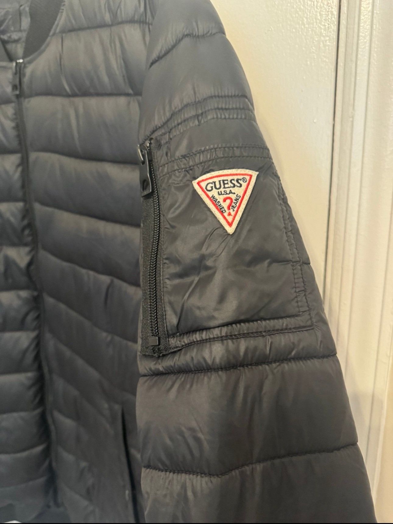 Guess GUESS Men's Long Sleeve Elastic Cuffs Bomber Large Size US L / EU 52-54 / 3 - 4 Thumbnail