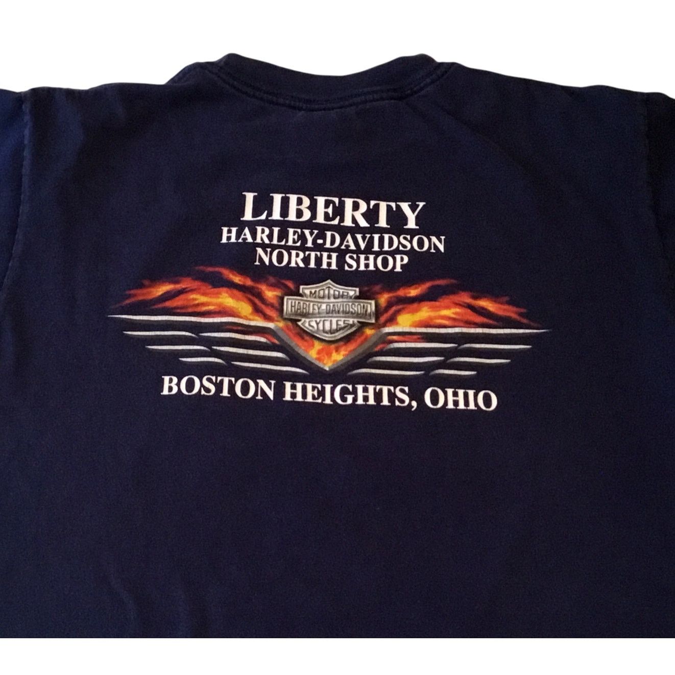 Harley Davidson Harley-Davidson T-Shirt Blue Large Liberty Boston Hts Ohio Size US L / EU 52-54 / 3 - 4 Thumbnail