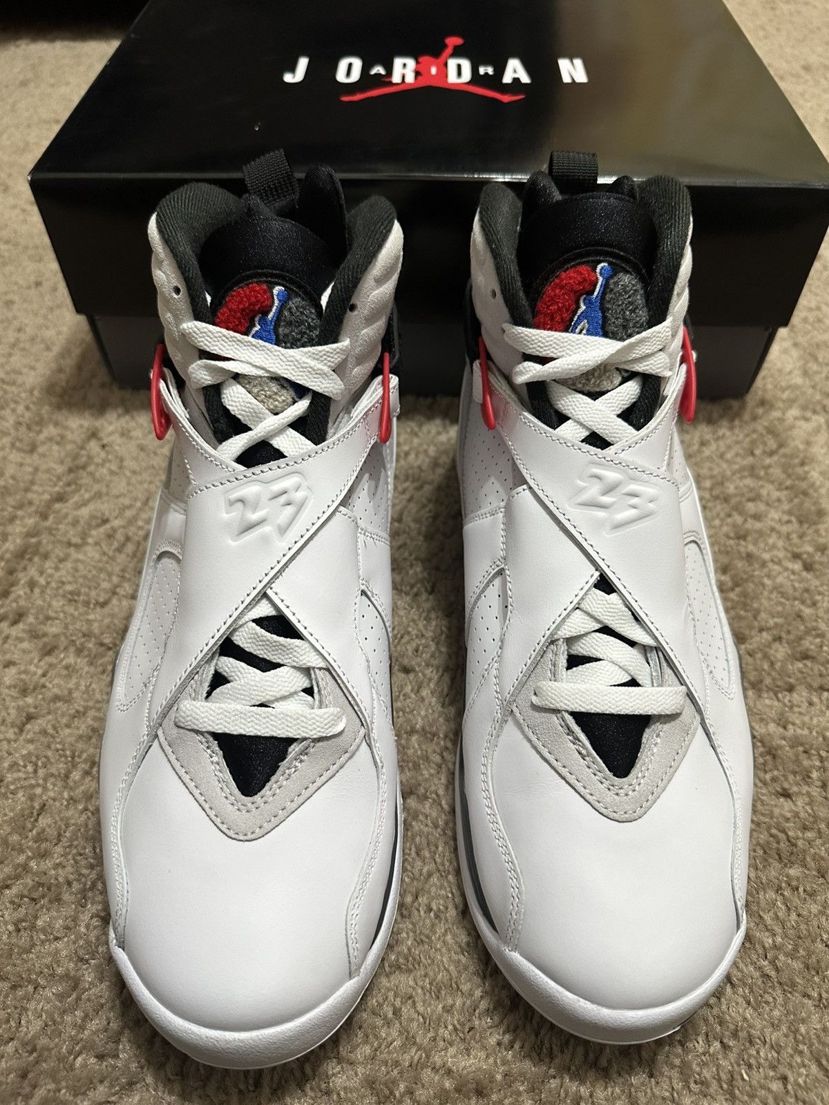 Jordan Brand Size 10 - Jordan 8 Retro White True Red (2025) (305381-100) Size US 10.5 / EU 43-44 - 3 Thumbnail