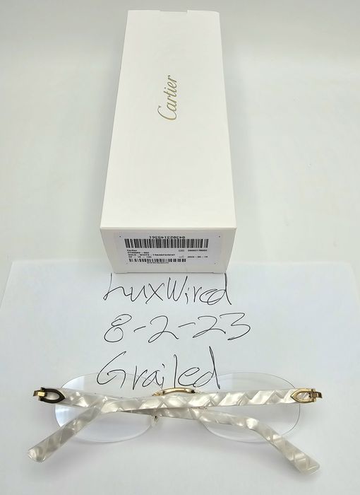 Cartier NEW Cartier Pearl White Syracuse CT0056O Glasses Grailed