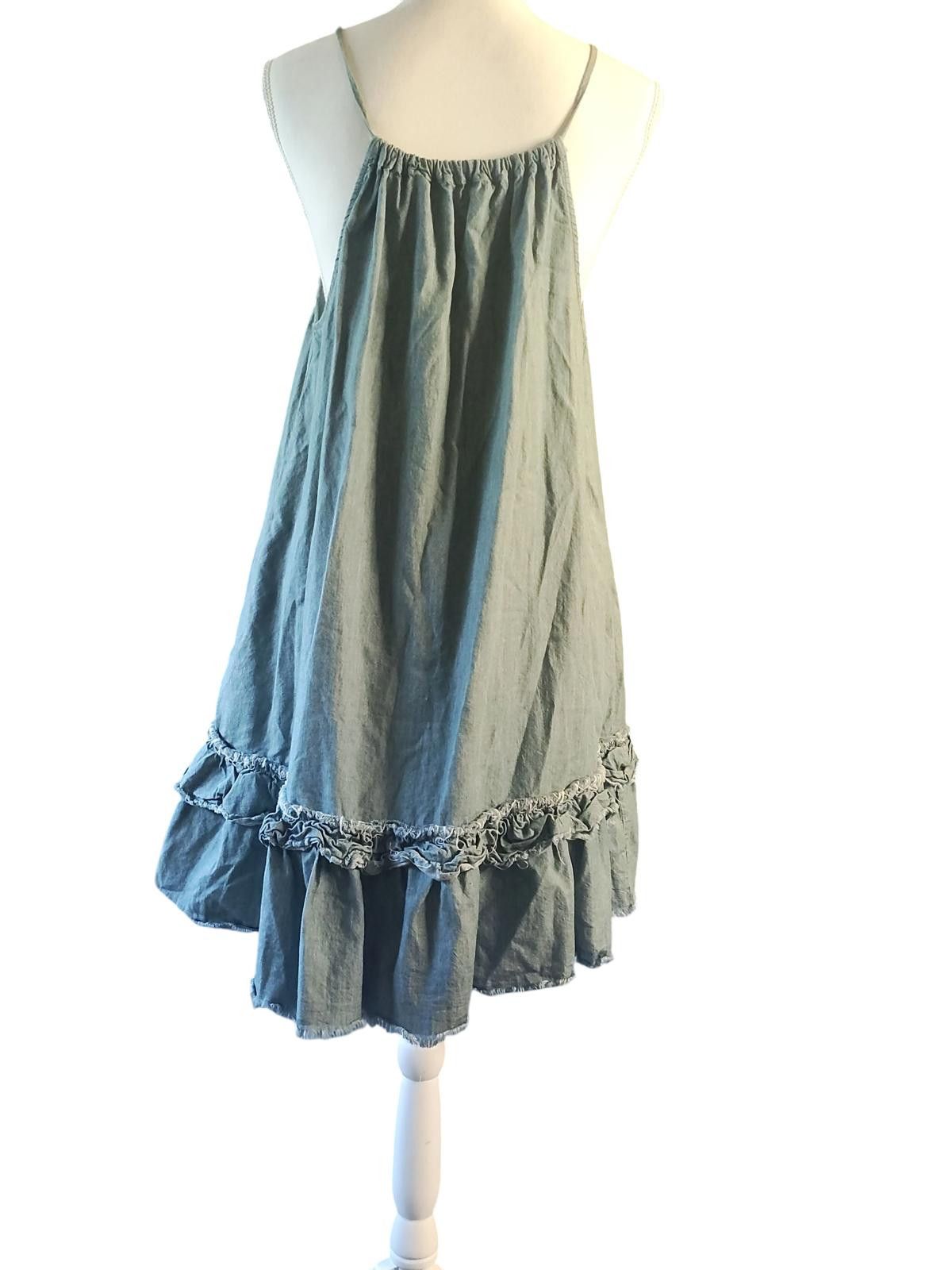 Designer Wishlist Women's Midi Dress w Ruffle Hem & Spaghetti Straps Size M / US 6-8 / IT 42-44 - 6 Thumbnail