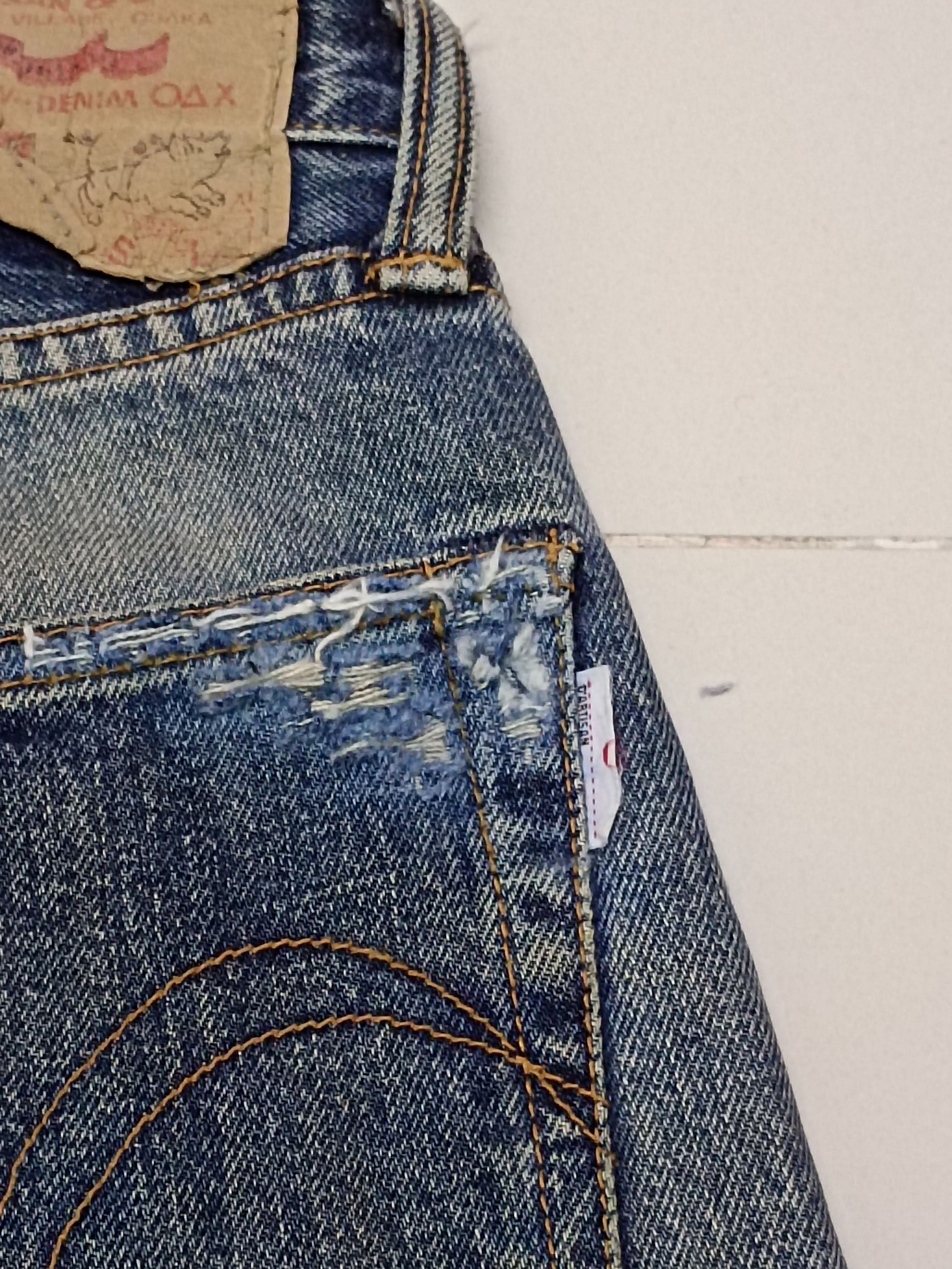 Studio D'Artisan Studio d'artisan D02S Selvedge Distressed Denim Size US 30 / EU 46 - 10 Thumbnail